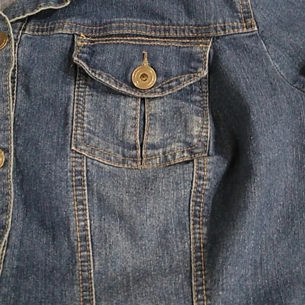 BACCINI CLASSIC TRUCKER SOFT DENIM JEAN JACKET SIZE 18/20/W - Picture 4 of 9